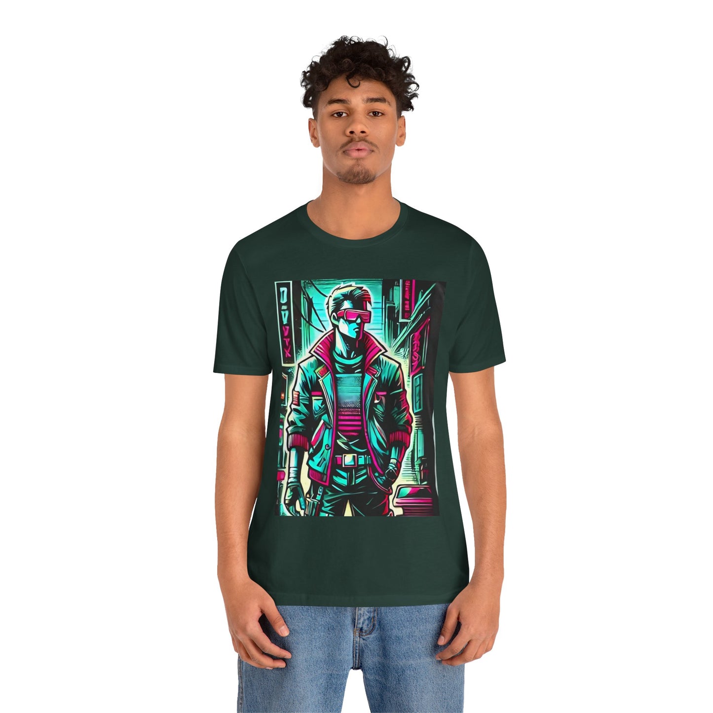 Stylized Human Figure: Cyberpunk Retro-futuristic