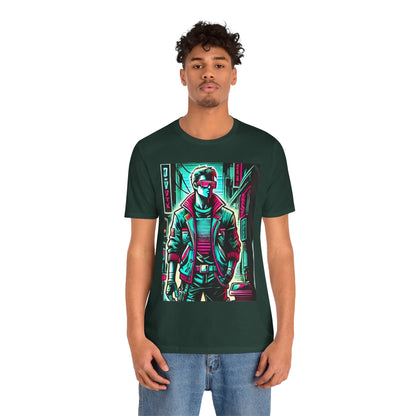 Stylized Human Figure: Cyberpunk Retro-futuristic