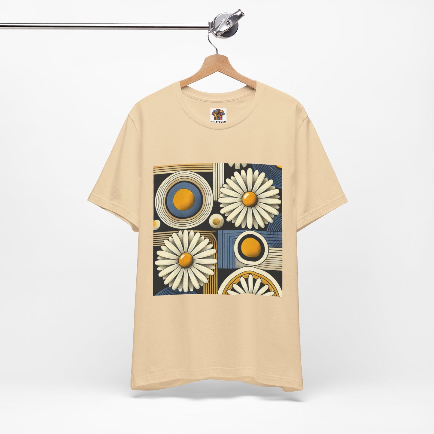 Geometric Daisy Pattern: Retro Pop-Art