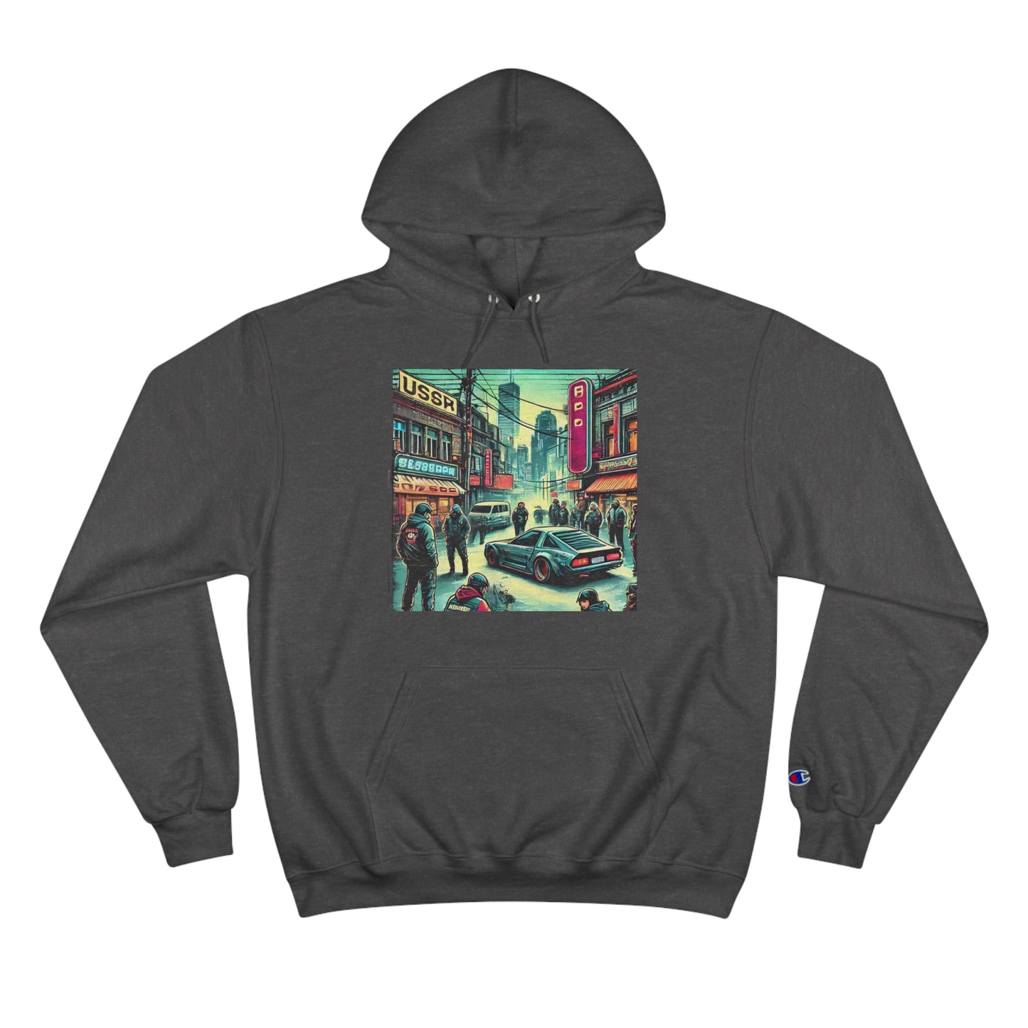 Vibrant  City Life Design: Cyberpunk Retro-futuristic