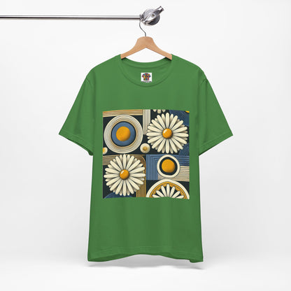 Geometric Daisy Pattern: Retro Pop-Art