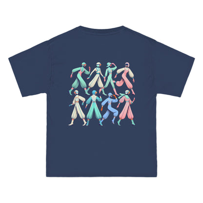 Stylized
  Human Figures: Retro-Futuristic