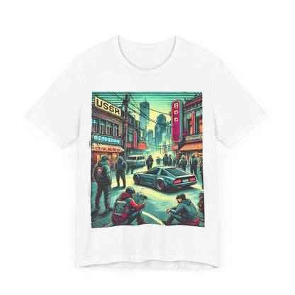 Vibrant  City Life Design: Cyberpunk Retro-futuristic