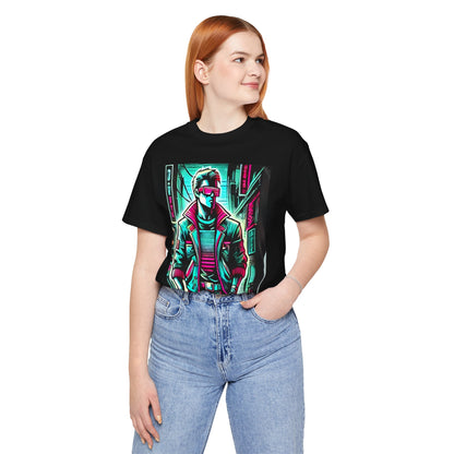 Stylized Human Figure: Cyberpunk Retro-futuristic