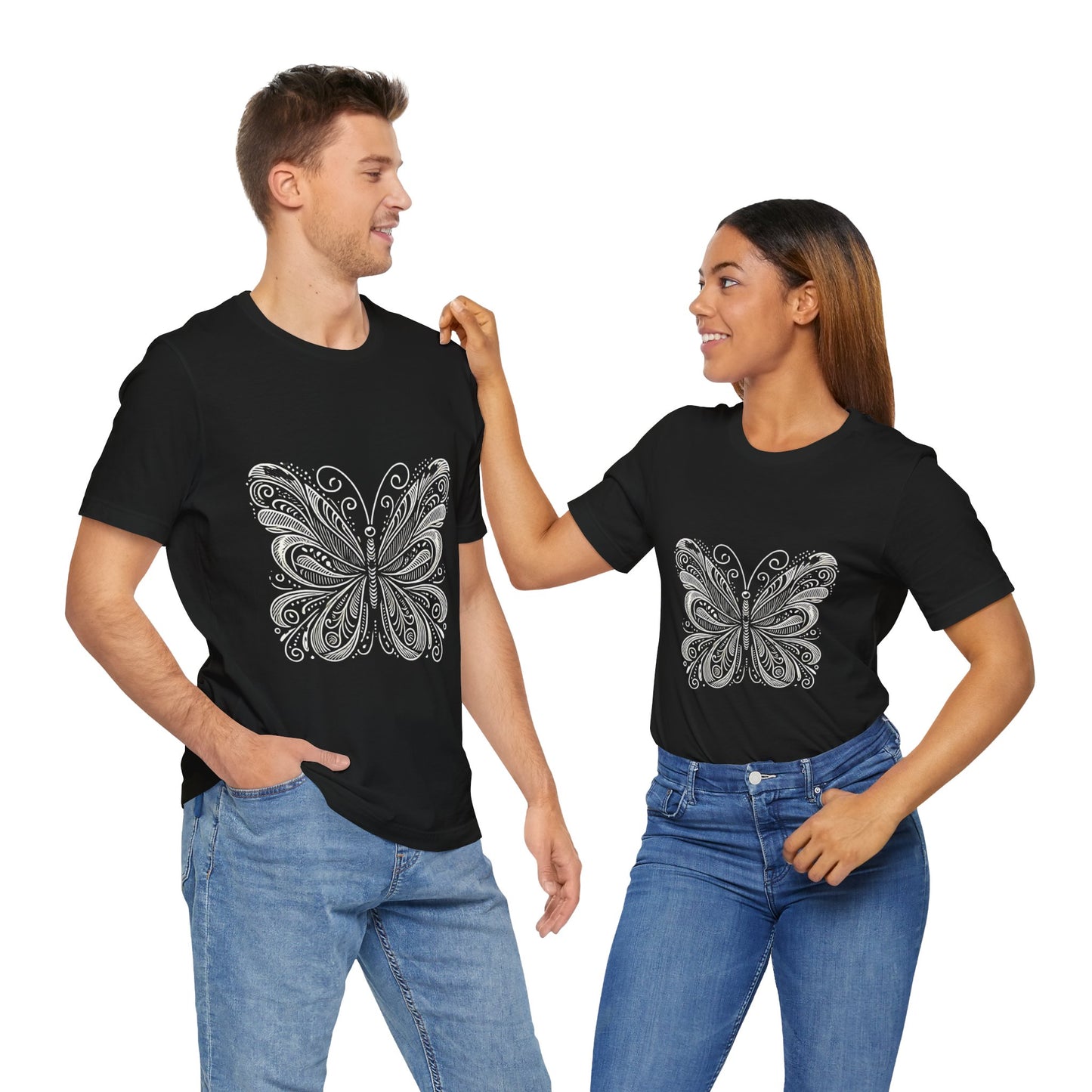 Stylized Butterfly: Monochromatic Deco