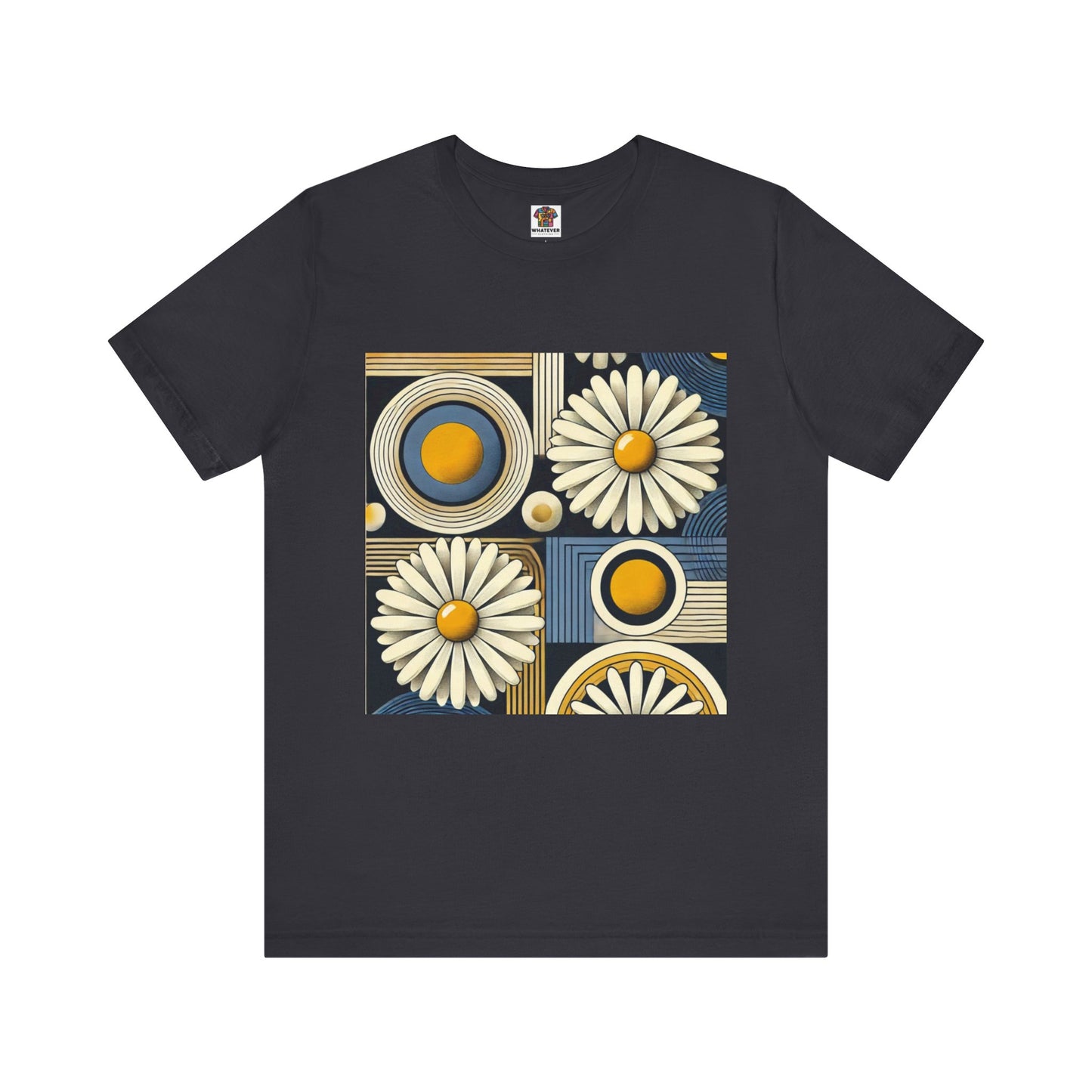 Geometric Daisy Pattern: Retro Pop-Art