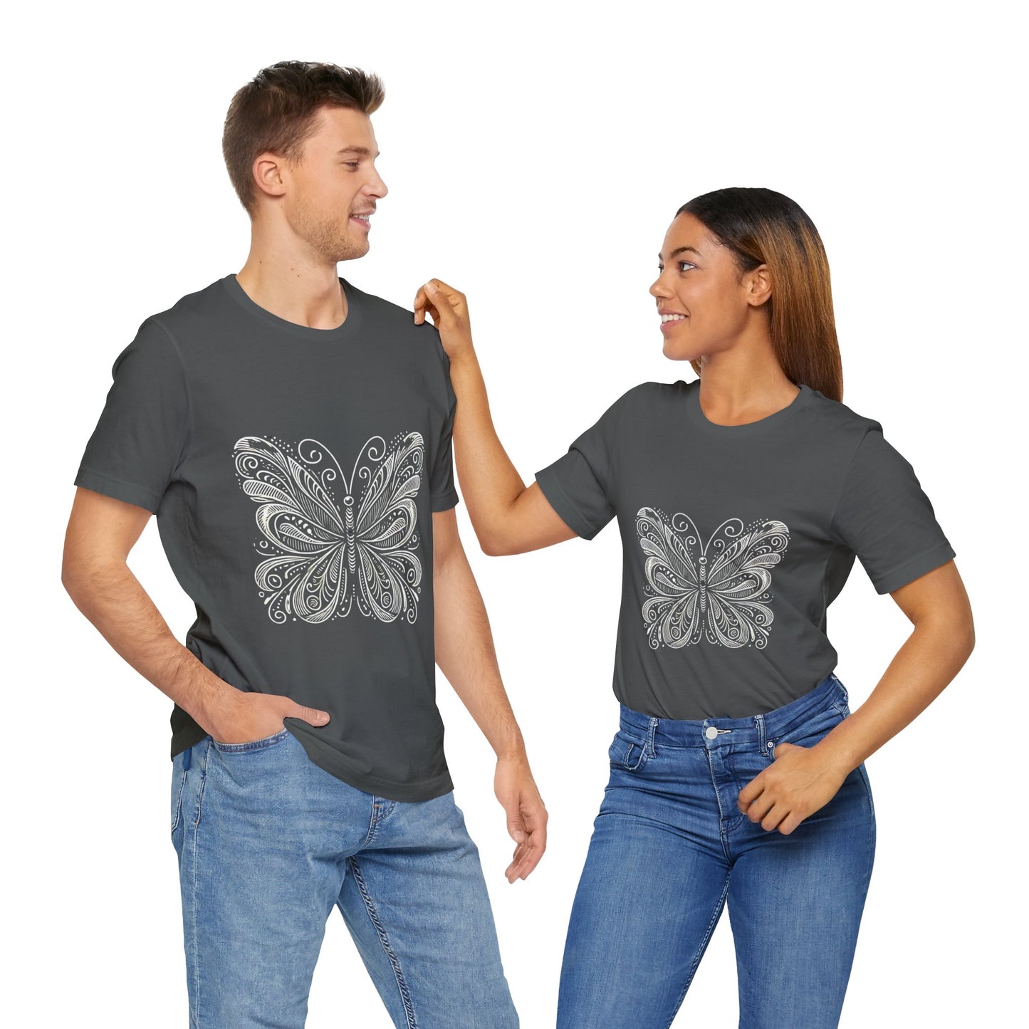 Stylized Butterfly: Monochromatic Deco