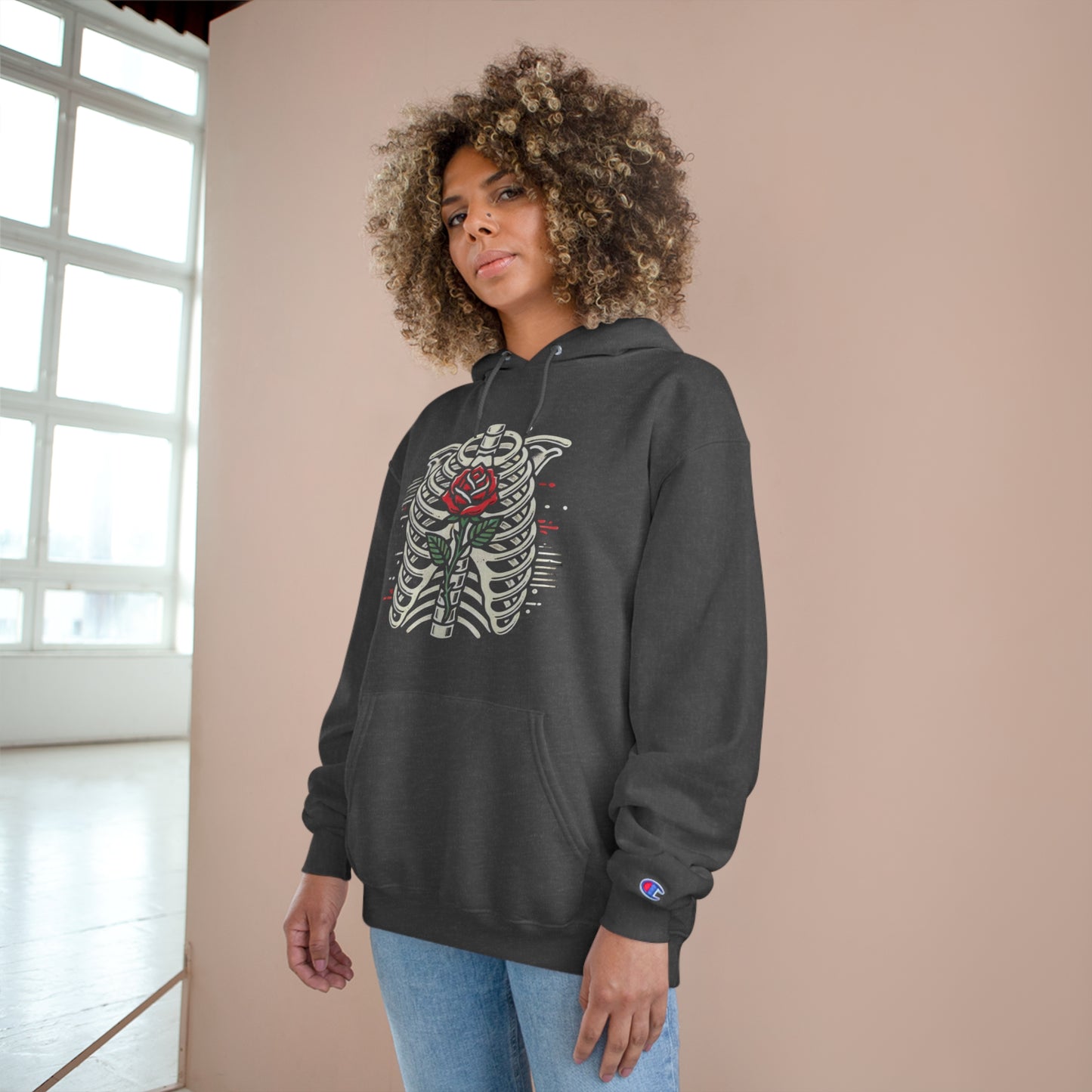 Ribcage
  with Rose: Gothic Streetwear