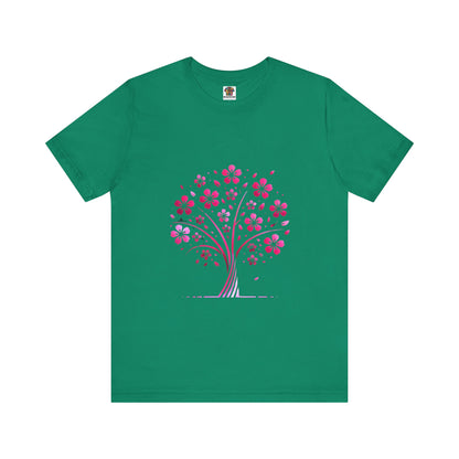 Isolated Stylized Tree: Floral Noir