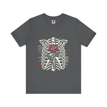 Ribcage with Rose: Gothic Streetwear