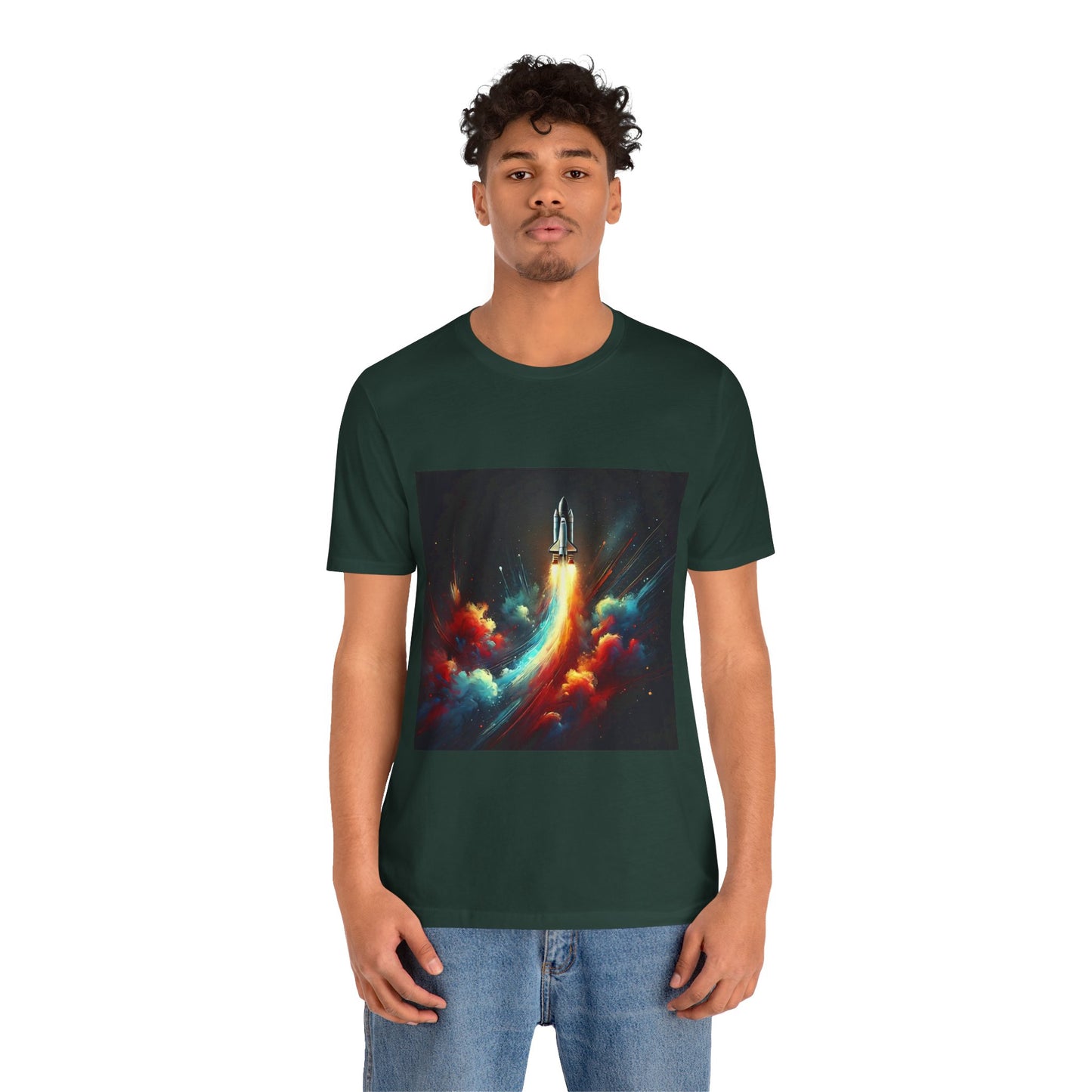 Space Rocket Launch: Abstract Splash