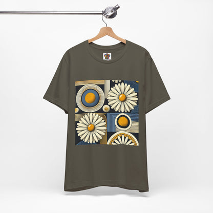 Geometric Daisy Pattern: Retro Pop-Art