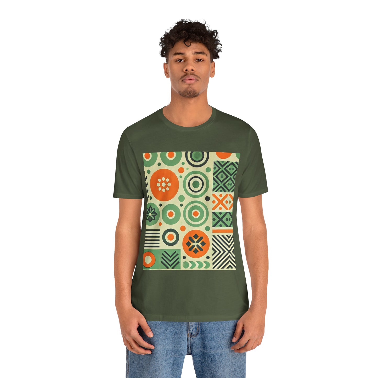 Geometric Shapes: Floral Orange Vibe
