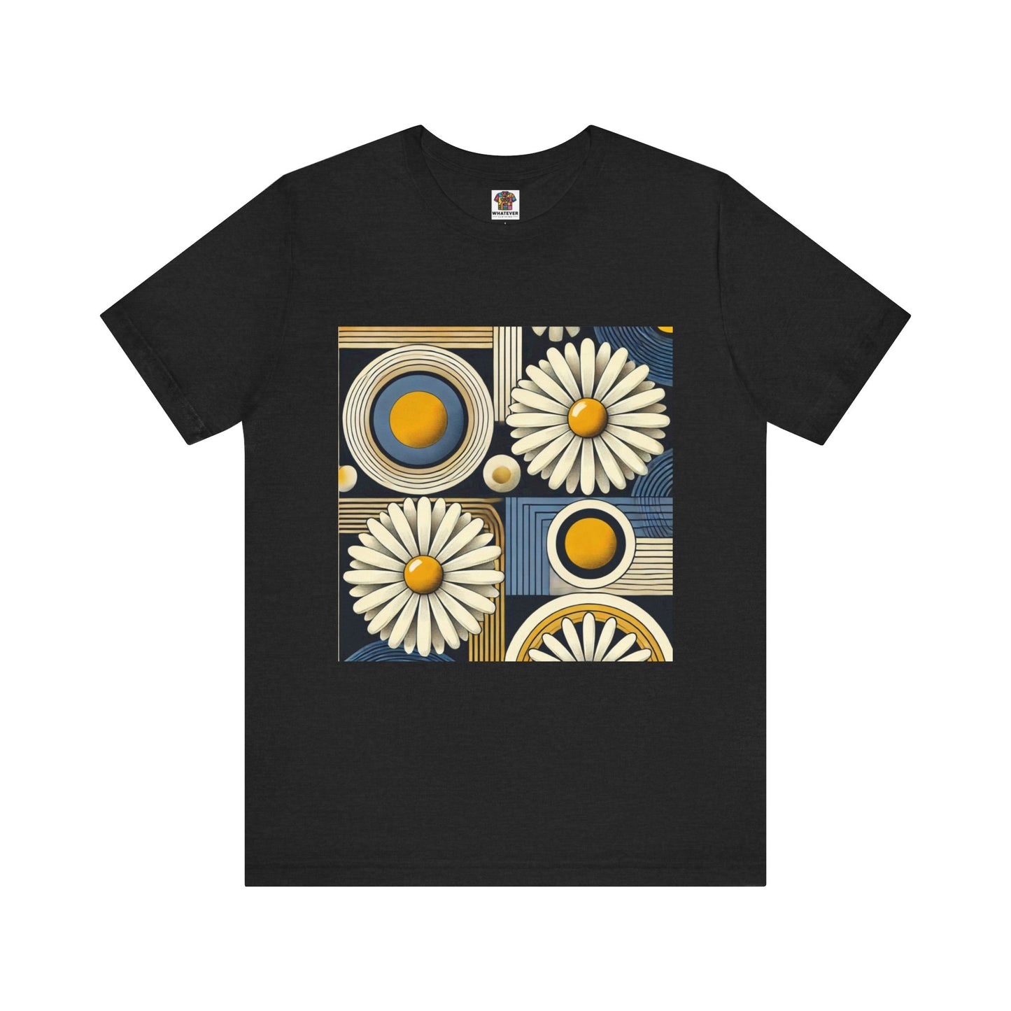 Geometric Daisy Pattern: Retro Pop-Art