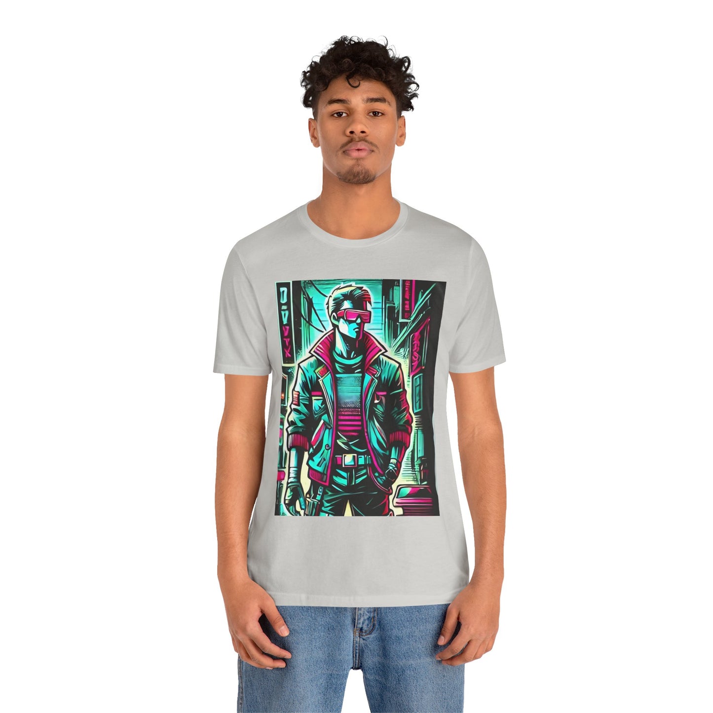 Stylized Human Figure: Cyberpunk Retro-futuristic