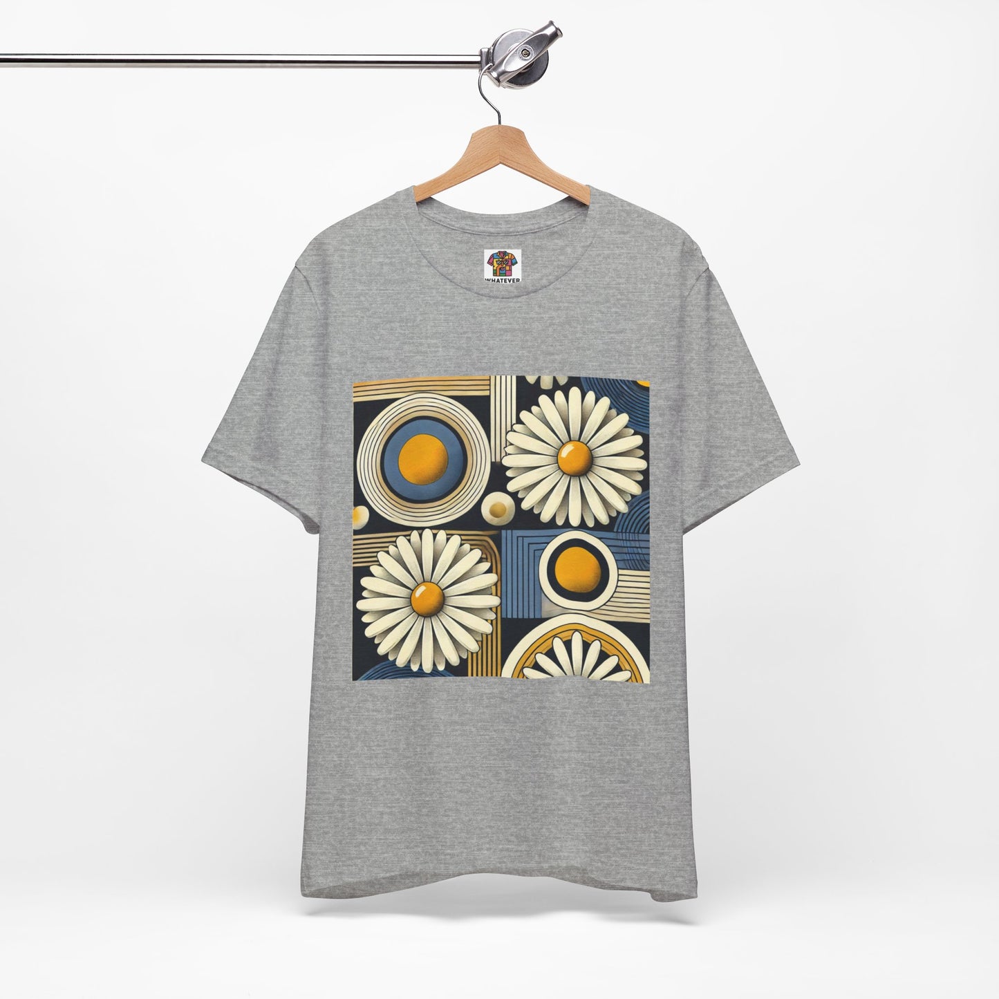 Geometric Daisy Pattern: Retro Pop-Art