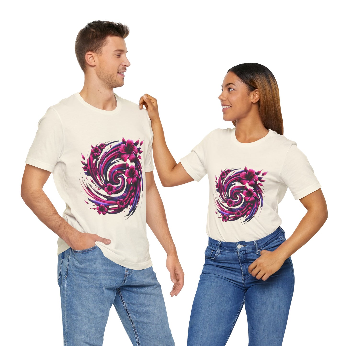 Abstract Floral Swirl: Floral Noir