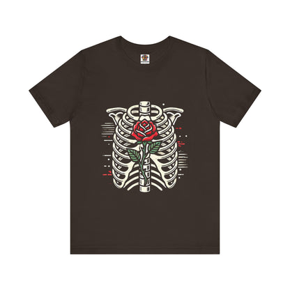 Ribcage with Rose: Gothic Streetwear