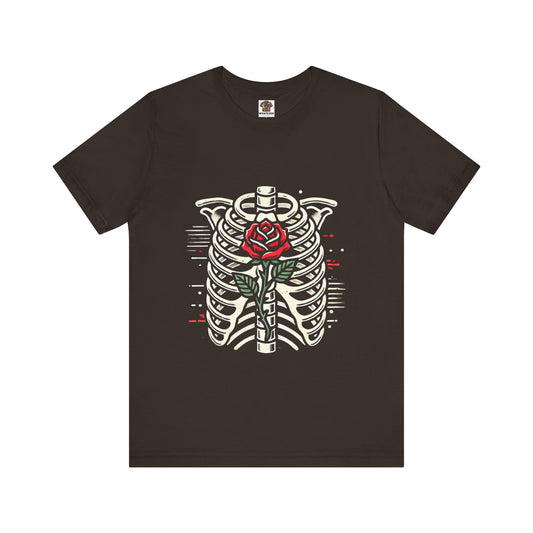 Ribcage with Rose: Gothic Streetwear